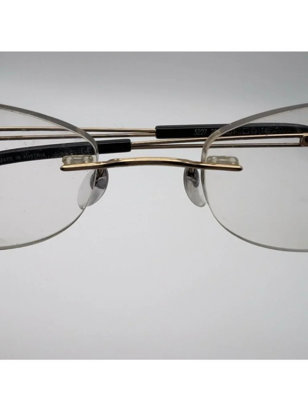 Silhouette Titanium 5227 20 6051 Rimless Eyeglass Frames Black Gold 48-19-140